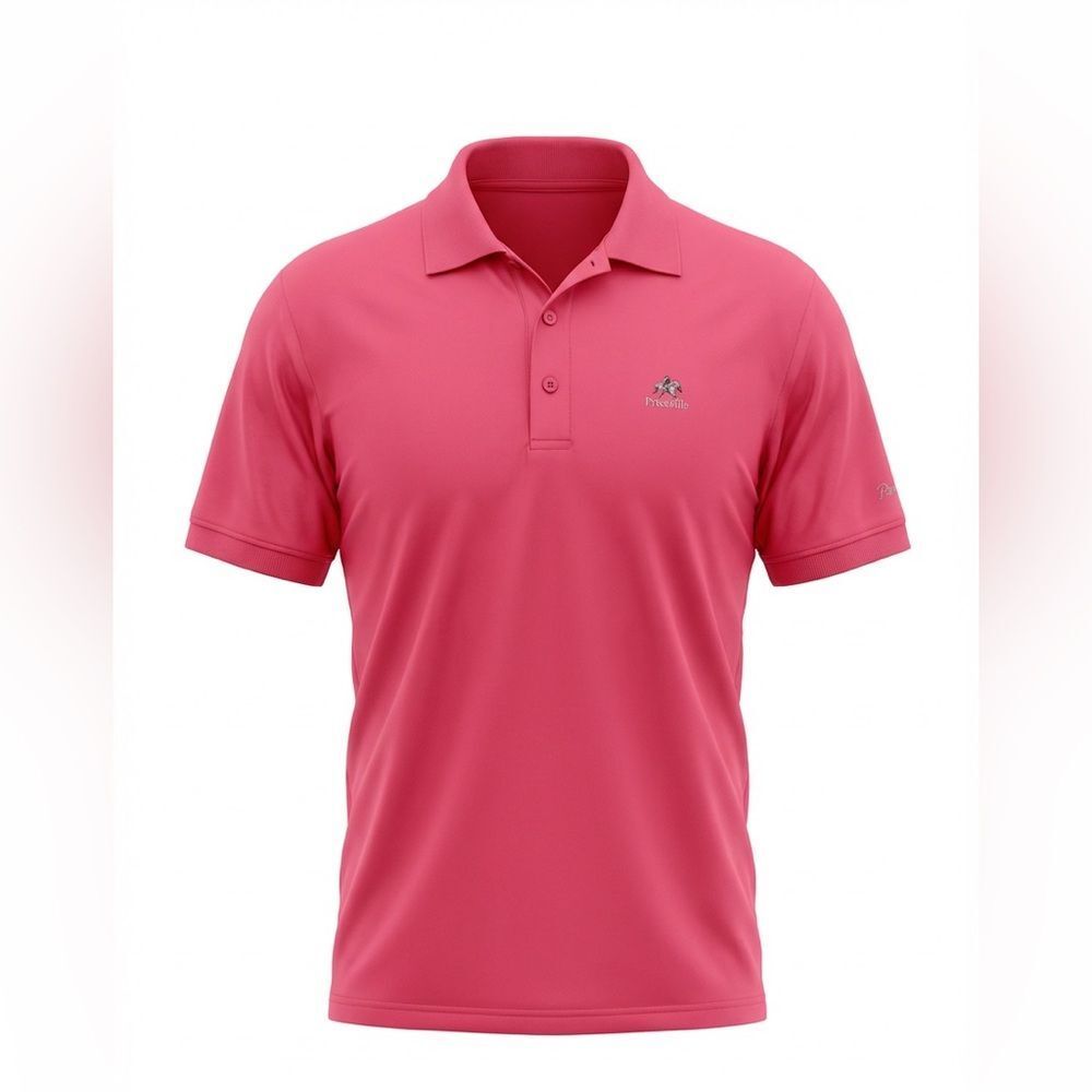 PETER MILLAR MENS POLO SHIRT SIZE L RED/DARK PINK